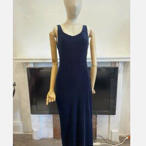 Vintage Betsey Johnson Dress Blue Velvet Dress